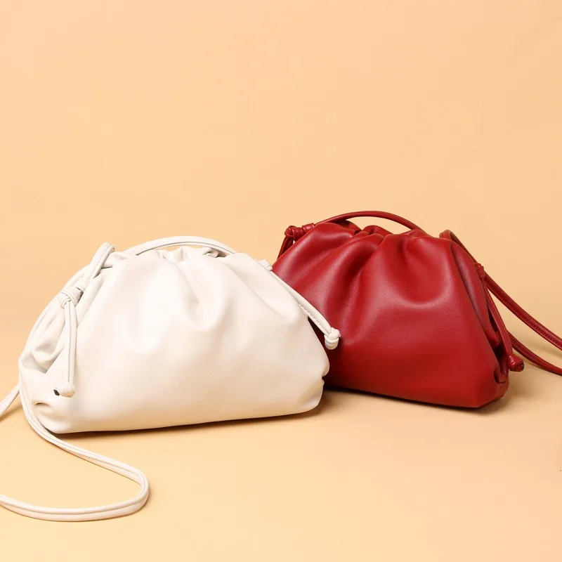 

Cloud-wrapped Soft PU Leather Small Bag сумка женск Shoulder Slant Dumpling Bag Day Clutches bags Messenger Crossbody Bag